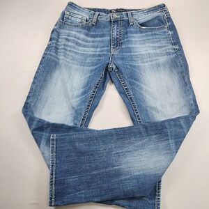 BKE JAKE Denim Jeans Men's 34x30 Whiskered Faded
